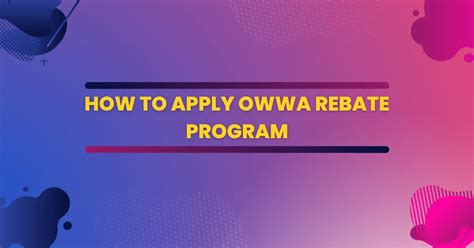 How to Apply OWWA Rebate Program .
